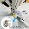 Rusopobe 8PCS Sewing Rolled Hemmer Foot Kit, Curling Pull Tube Spiral Crimpers Universal Sewing Machine Presser Foot for Home Industrial (3mm-10mm) view 2