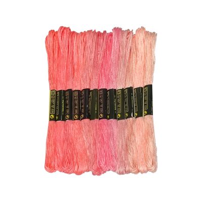 Friendship Bracelet String 12 Skeins, Embroidery Floss Cross Stitch Embroidery Thread Floss Bracelet Making Yarn, Craft Floss (Pink Series)