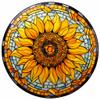 DIY Stamped Cross Stitch Kits Stained Glass Mandala Sunflower for Beginners Easy 11CT Needlepoint Embroidery Counted Cross Stitch Kits Art Craft Wall Decoration and Gift 40x40cm view 1