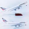 AZIZAT 18.5" 1:130-Scale Model Jet Model Airplane Air France B747-400 with Wheels Collectibles Die-Cast Model Plane Resin for Collection Gift view 4