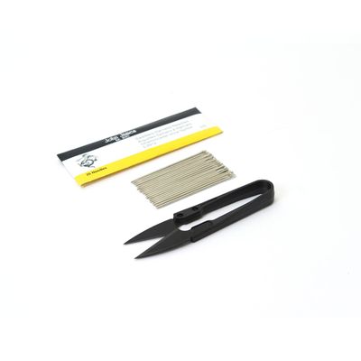 John James Saddlers Harness Needles Blunt Tip for Leather Sewing (Pack of 25) + Clippers - Size (3/0) + Clippers