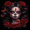 DIY Stamped Cross Stitch Kits for Beginners Halloween Sugar Skull Girl Flower Butterfly 11CT Needlepoint Embroidery Counted Cross Stitch Kits Art Craft Wall Decoration 50x65cm(9) view 1