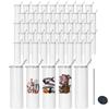 AGH 50 Pack Sublimation Tumbler Blanks with Lid and Stainless Steel Straw,20 OZ Straight Stainless Steel Skinny Straight Sublimation Tumbler Cups (50PCS-White) view 1