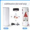 AGH 50 Pack Sublimation Tumbler Blanks with Lid and Stainless Steel Straw,20 OZ Straight Stainless Steel Skinny Straight Sublimation Tumbler Cups (50PCS-White) view 3