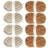 MABOZOO Assorted Chunky Yarn for Hand Knitting 8 Pack, Fluffy Jumbo Chenille Yarn, Soft Plush Yarn Bulky, Giant Thick Fuzzy Yarn for Arm Knitting,Khaki & Coffee(31.7 yds,8 oz Each Skein) view 1
