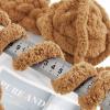 MABOZOO Assorted Chunky Yarn for Hand Knitting 8 Pack, Fluffy Jumbo Chenille Yarn, Soft Plush Yarn Bulky, Giant Thick Fuzzy Yarn for Arm Knitting,Khaki & Coffee(31.7 yds,8 oz Each Skein) view 3