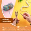 Weaving Loom Wooden, Rug Making Kit Lucet Fork Big Eye Needle Braider Craft Tools for DIY Knitted Crafts Wood Weaving Crochet Needle Hand Loom Stick Wooden Knitting Fork Eye Needle Tapestry Tool view 2