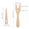 Weaving Loom Wooden, Rug Making Kit Lucet Fork Big Eye Needle Braider Craft Tools for DIY Knitted Crafts Wood Weaving Crochet Needle Hand Loom Stick Wooden Knitting Fork Eye Needle Tapestry Tool view 3