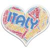 Italy Premium Stickers 4-Pack heart-shaped Travel Decals 4.5 inches wide for Laptop Water Bottle Perfect for Italian families Journal Scrapbook Art Souvenir Luggage Decoration Gift for Travelers view 1