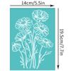 OLYCRAFT 2Pcs 5.5x7.7 Inch Blooming Daisies Self-Adhesive Silk Screen Printing Stencil April Daisy Silk Screen Stencil Wildflowers Reusable Mesh Stencils Transfer for DIY T-Shirt Fabric Painting view 2