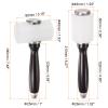HARFINGTON 2pcs 8.3Inch Leather Carving Hammer Wooden Handle Nylon Hammer Straight Head and T-Shaped Head Leathercraft Mallet Tool for DIY Stamping Sew Leather Cowhide, Brown view 2