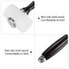 HARFINGTON 2pcs 8.3Inch Leather Carving Hammer Wooden Handle Nylon Hammer Straight Head and T-Shaped Head Leathercraft Mallet Tool for DIY Stamping Sew Leather Cowhide, Brown view 4
