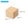 PATIKIL 25x25mm Blank Wood Rubber Stamp Mounts, 20 Pack Wooden Rubber Stamp Handle Hard Wooden Blocks for Stamp Making DIY Crafting Style 1, Brown view 2