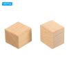 PATIKIL 25x25mm Blank Wood Rubber Stamp Mounts, 20 Pack Wooden Rubber Stamp Handle Hard Wooden Blocks for Stamp Making DIY Crafting Style 1, Brown view 3