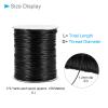 CoCud Waxed Polyester String Cord, 172 Yards 158m Length 1.2mm Dia, Soft Smooth Beading Thread Black - (Applications: for DIY Craft) view 2
