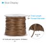 CoCud Waxed Polyester String Cord, 42 Yards 39m Length 4mm Dia, Soft Smooth Beading Thread Brown - (Applications: for DIY Craft) view 2