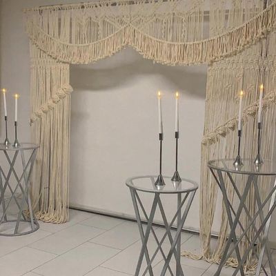 Bohemian Macrame Wedding Backdrop, Macrame Wedding Arch, Large Macrame Curtain, Boho Wedding, Macrame Curtain, Ceremony Backdrop, Wedding (W 50 X L 80 INCH)
