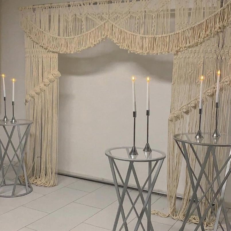 Bohemian Macrame Wedding Backdrop, Macrame Wedding Arch, Large Macrame Curtain, Boho Wedding, Macrame Curtain, Ceremony Backdrop, Wedding (W 50 X L 80 INCH)