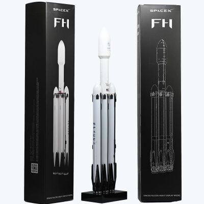 NOVSKI SpaceX Model Dragon Starship Falcon 9 Rocket Heavy Falcon Static Model Art Ornaments Set Aerospace Gift (Heavy)