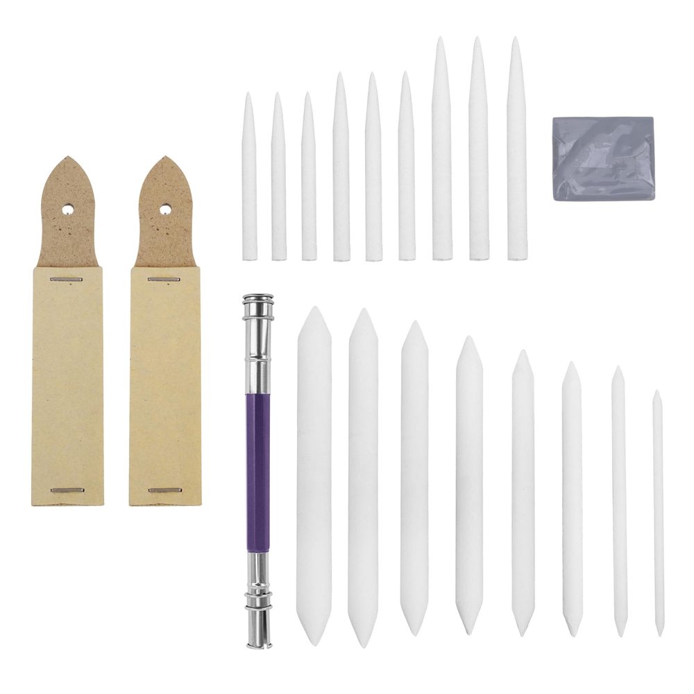21Pcs Blending Stumps for Drawing Art Blenders Set Tortillions Blending Sticks Blending Smudge Stump Stick for Beginners