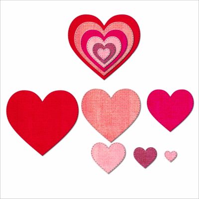 XMZZMX Valentine's Day Heart Metal Cutting Dies for Card Making, Paper Embossing Die-Cuts Kit Storage Pockets Supplies, Scrapbooking Stencils