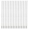 MECCANIXITY Ball Bead Chain Beaded Necklace Chains 4 Inch Adjustable Metal Ball Chains 2.4mm/0.1inch Keychain for Jewelry Making,DIY Craft Projects,Pack of 50(Silver) view 1