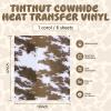 Tintnut Cowhide HTV Vinyl - 6 Sheets 12 x 10 inches White Heat Transfer Vinyl Animal Printed Patterned HTV Iron on Vinyl for T-Shirts DIY view 2
