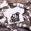 Tintnut Cowhide HTV Vinyl - 6 Sheets 12 x 10 inches White Heat Transfer Vinyl Animal Printed Patterned HTV Iron on Vinyl for T-Shirts DIY view 4