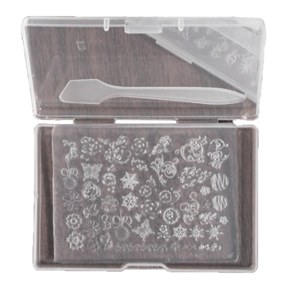3D Nail Art Template Mold with Variety of Patterns - Christmas Resin Ornament Molds for DIY Craft