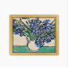 Irises by Vincent Van Gogh CS2279-1 - Counted Cross Stitch KIT#2. Set of Threads, Needles, AIDA Fabric, Needle Threader, Embroidery Clippers and Printed Color Pattern Inside. view 1