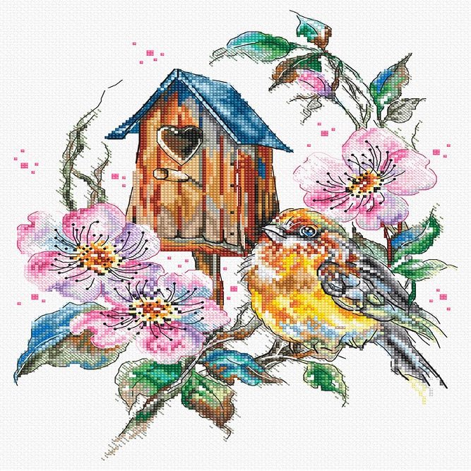 Wizardi LetiStitch Counted Cross Stitch Kit Feathery Wonder L8996
