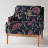 Spoonflower Fabric - Dark Floral Victorian Romantic Traditional Moody Bohemian Rich Boho Printed on Performance Linen Fabric by The Yard - High-end Upholstery Linen Fabric Look view 2