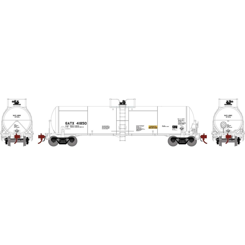 Athearn HO 20K Gal Acid Tank GATX/White #41850 ATHG37998 HO Rolling Stock