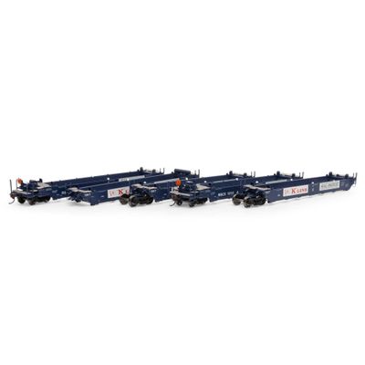 Athearn HO RTR Maxi I Well Cars RBCX #1010 5 ATH98927 HO Rolling Stock