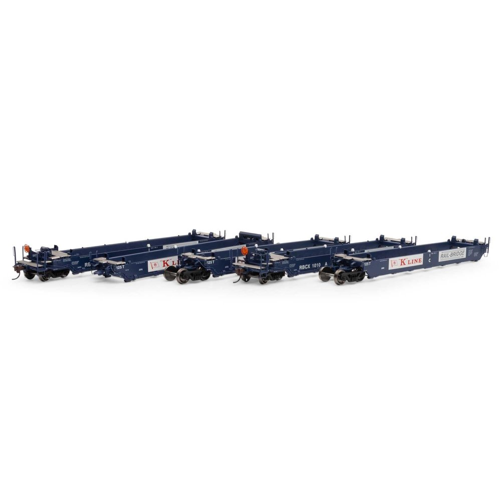 Athearn HO RTR Maxi I Well Cars RBCX #1010 5 ATH98927 HO Rolling Stock