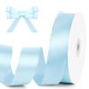 Kmer Life 1 in x 50 Yards Baby Blue Polyester Satin Ribbon - Perfect for Wedding Decor, Wreath, Crafts & Gift Wrapping view 1