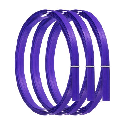 PATIKIL Bamboo Strips for Weaving 7/16" x 10 Ft, 3 Pack Thin Flat Wicker Rattan Cane Reed for Making Basket Webbing DIY Crafts, Purple