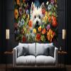 Flower and Puppy Diamond Painting Kits for Adults, 5D Diamond Art, DIY Paint by Numbers, Large Diamond Dot, Full Square Drill Diamond Paintings, Embroidery Craft, Home Room Wall Decor (12x24In),Z268 view 1