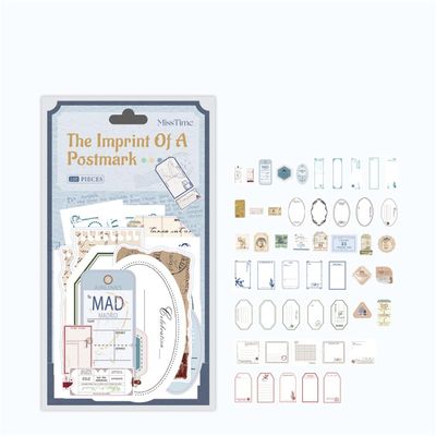 ZXMNBH Paper for Scrapbooking Kit Postmark Imprint Collage Diary Planner Materials Adults Junk Journaling Decor Supplies 100 Pcs/Pack