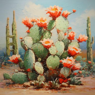 DIY Stamped Cross Stitch Kits for Beginners Easy Blossom Cactus 11CT Needlepoint Embroidery Counted Cross Stitch Kits Art Craft Wall Decoration and Gift 30x40cm(3)