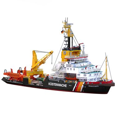 MOOKEENONE 1:250 Ship Paper Model Germany Mellum Coast Guard Environment Monitoring Ship Model DIY Kit(Unassembled Kit)