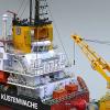 MOOKEENONE 1:250 Ship Paper Model Germany Mellum Coast Guard Environment Monitoring Ship Model DIY Kit(Unassembled Kit) view 4