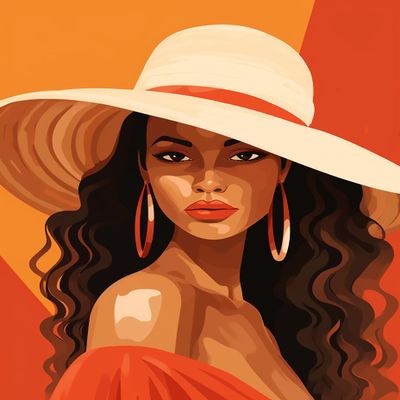 DIY Stamped Cross Stitch Kits for Beginners Easy Orange African Woman Modern 11CT Needlepoint Embroidery Counted Cross Stitch Kits Art Craft Wall Decoration and Gift 40x50cm(1)