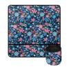 Kathyboom Blue Flowers Sewing Machine Mats for Table with Pockets Reduce Noise,Movement Sewing Machine Pad view 1