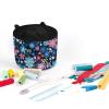 Kathyboom Blue Flowers Sewing Machine Mats for Table with Pockets Reduce Noise,Movement Sewing Machine Pad view 3