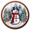 Merry Christmas Snowman Stamped Cross Stitch Kits for Beginners Easy 11CT Needlepoint Embroidery Counted Cross Stitch Kits Art Craft Wall Decoration and DIY Gift 50x50cm(1) view 1