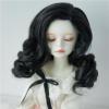 JD343 7-8inch Mermaid Curly Synthetic Mohair 1/4 MSD BJD Doll Wigs (Black) view 1