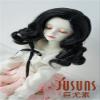 JD343 7-8inch Mermaid Curly Synthetic Mohair 1/4 MSD BJD Doll Wigs (Black) view 2