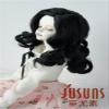 JD343 7-8inch Mermaid Curly Synthetic Mohair 1/4 MSD BJD Doll Wigs (Black) view 3