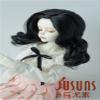 JD343 7-8inch Mermaid Curly Synthetic Mohair 1/4 MSD BJD Doll Wigs (Black) view 4